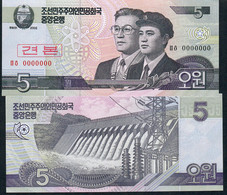 KOREA NORTH P58s 5 WON 2002 Issued 2009      UNC. - Corea Del Nord