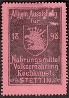 STETTIN = Szczecin 1898 " Nahrungsmittel-Ausstellung Volksernährung & Kochkunst " Vignette Cinderella Reklamemarke - Erinofilia