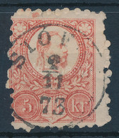 O 1871 Réznyomat 5kr Festékfoltok A Felső Bélyegközben "SIÓF(OK)" - Altri & Non Classificati