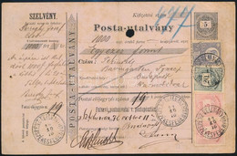 1876 5kr Teljes Postautalvány Réznyomat 25kr és 1874-es 2 X 5kr és 20kr Vegyes Kiegészítéssel. Ritkán Látható Magas Tari - Other & Unclassified