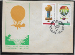 Thème Montgolfières - Ballons - Pologne - Enveloppe - TB - Montgolfières