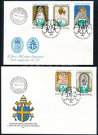 1991 Magyar Mária Kegyhelyek Vágott Sor 2 Db FDC-n II. János Pál Pápa Látogatásának Emlékére - Andere & Zonder Classificatie