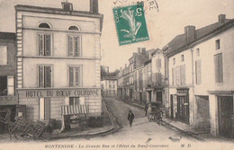 MONTENDRE. - La Grande Rue Et L'Hôtel Du Boeuf-Couronné - Montendre