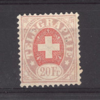 Suisse  -  Télégraphe  :  Yv  8A  (*)   Avec Fils De Soie - Télégraphe