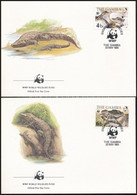 1984 WWF: Nílusi Krokodil Sor 4 FDC-n, WWF: Nile Crocodile Set On 4 FDC Mi 517-520 - Andere & Zonder Classificatie