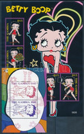 ** 2007 Betty Boop Kisív Mi 5721-5726 + Blokk Mi 706 - Andere & Zonder Classificatie