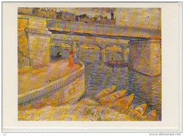 Art - VINCENT Van GOGH, Peinture, Painting - Die Brücken Von Asnieères, Train, (peinture,  Paris 1887) - Van Gogh, Vincent