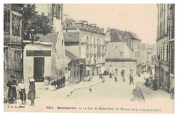 75 - Paris  Montmartre  La Rue Du Mont-cenis Le Manoir De La Belle Gabrielle - Arrondissement: 18