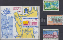 ** 1971 Jakarta Sor Mi 688-690 + Blokk Mi 18 - Andere & Zonder Classificatie