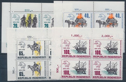 ** 1974 100 éves Az UPU Sor ívsarki Négyestömbökben Mi 790-793 - Andere & Zonder Classificatie