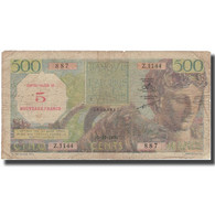 Billet, Algeria, 5 NF On 500 Francs, 1956, 1956-10-30, KM:111, TB - Algérie