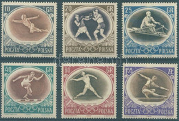 ** 1956 Olimpia Mi 984-989 (1,55 Zl. Eltolódott Középrész / Shifted Middle Part) - Andere & Zonder Classificatie