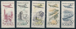 ** 1958 Repülő Sor, Plane Set Mi 1080-1084 - Andere & Zonder Classificatie