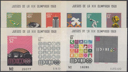 ** 1968 Olimpia Mexikóváros Blokksor Mi 15-18 (2 Blokk Felül Besárgult / 2 Blocks Yellowish Gum) - Altri & Non Classificati