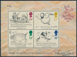 ** 1988 Edward Lear Halála Blokk Mi 4 - Andere & Zonder Classificatie