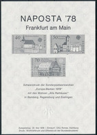 ** 1978 Europa CEPT Történelmi épületek Feketenyomat Blokk - Sonstige & Ohne Zuordnung