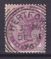 Great Britain 1881 Mi. 65,   1p. Victoria Stamp Deluxe HERTFORD 1896 (2 Scans) - Zonder Classificatie