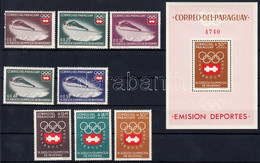 ** 1963 Téli Olimpia Sor Mi 1249-1256 + Blokk Mi 48 - Sonstige & Ohne Zuordnung