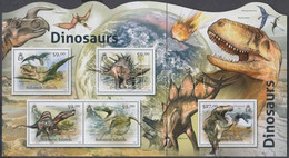 ** 2012 Dinoszauruszok Kisív Mi 1466-1470 - Andere & Zonder Classificatie