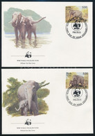 1986 WWF: Elefánt Sor Mi 753-756 4 Db FDC-n - Altri & Non Classificati