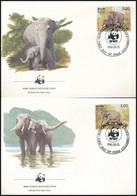 1986 WWF: Elefántok Sor 4 Db FDC-n Mi 753-756 - Altri & Non Classificati