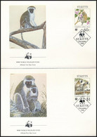 1986 WWF: Majom Sor 4 Db FDC-n Mi 184-187 - Other & Unclassified