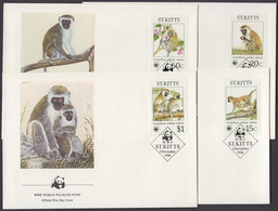 1986 WWF Cerkóf Sor Mi 184-187 4 FDC - Other & Unclassified