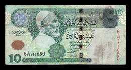 Libia Libya 10 Dinars 2004 Pick 70a BC/MBC F/VF - Libya
