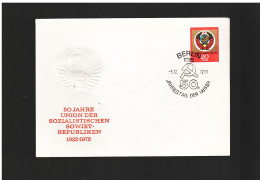 Germania Est-ddr /1972 Fdc JAHRESTAG DER URSS - 1971-1980