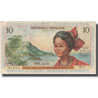 Billet, French Antilles, 10 Francs, Undated (1964), KM:8b, TB+ - Guyana Francesa