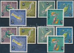 ** 1965 Rákok Fogazott és Vágott Sor Mi 387-392 - Altri & Non Classificati