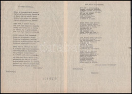 1956 Versek, Felhívások Stb. A Forradalom Idejéből (Erős Vár A Mi Istenünk, Kötelet! Kötelet!, Kőbányai Textilművek Munk - Unclassified