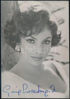 Gina Lolobrigida Színésznő Aláírt Fotó, / Autograph Signed Photo - Altri & Non Classificati