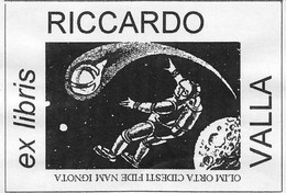 02786   "EX LIBRIS RICCARDO VALLA" PROGETTO GRAFICO A STAMPA ORIG. PER EX LIBRIS - Exlibris