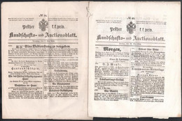 1844 Pesther K. K. Priv. Kundschafts- Und Auctions-Blatt újság 4 Db - Unclassified