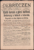 1916 A Debreczen Című újság 48. évfolyamának 2. Száma, Címlapon A Görzi Hídfőnél Zajló Harcokról Szóló Cikkel - Unclassified