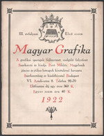 1922 Magyar Grafika III. évfolyamának 1. Száma, Elején Lapszéli Szakadással - Unclassified