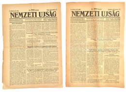1923 A Nemzeti Újság Keresztény Politikai Napilap 2 Db Száma (V. évfolyam 38. és 46. Szám), Szakadásokkal - Unclassified