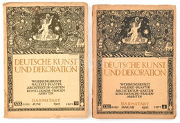 1926-1927 Deutsche Kunst Und Dekoration, 29. és 30. évfolyam, 4. és 9. Füzet, Sérült Borítóval, Német Nyelven - Unclassified