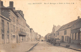 Mayenne      53       Mayenne.    Rue De Bretagne Et Route De Paris        ( Voir Scan) - Mayenne
