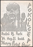 1984 Pokolgép Koncert Plakátja, Budai Ifjúsági Park, Hajtott, 29,5×21 Cm - Andere & Zonder Classificatie