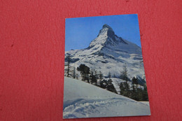 Aosta Cervinia Il Monte Cervino Matterhorn Con Un Fuori Pista 1970 - Autres & Non Classés