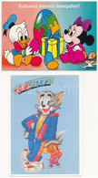 ** 2 Db MODERN Motívum Képeslap: Rajzfilm, Disney, és Tom & Jerry / 2 Modern Motive Postcards: Cartoons, Disney, Tom & J - Non Classificati