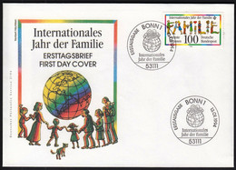 Germany Bonn 1994 / Internationales Jahr Der Familie / Family, Globe, Children, Dog, Flowers, Hearth Baloon / FDC - FDC: Brieven