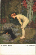 ** T2/T3 Der Froschkönig / Erotic Nude Lady Art Postcard. Neue Photographische Gesellschaft Nr. 325. S: W. Einbeck (EK) - Ohne Zuordnung