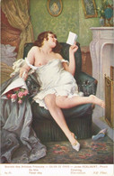 * T2 Sa Fete / Feiertag / "Feast Day" Erotic Nude Lady Art Postcard. Société Des Artistes Francais. Salon De Paris. ND P - Ohne Zuordnung