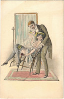 ** T2 Erotic Lady Art Postcard, Romantic Couple. H. & L. Nr. 1297. - Ohne Zuordnung