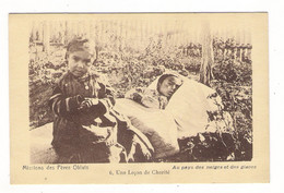 CANADA / MISSIONS DES PÈRES OBLATS / AU PAYS DES NEIGES ET DES GLACES / UNE LECON DE CHARITE ( Enfants ) - Otros & Sin Clasificación