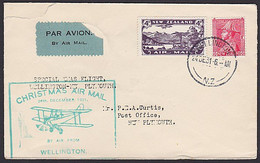 SPECIAL CHRISTMAS FLIGHT 1931 WELLINGTON - NEW PLYMOUTH * - Corréo Aéreo