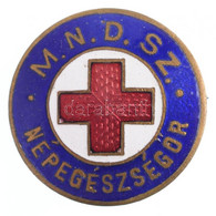 ~1950. "M.N.D.SZ. Népegészségőr" Zománcozott Jelvény (22mm) T:1- - Zonder Classificatie